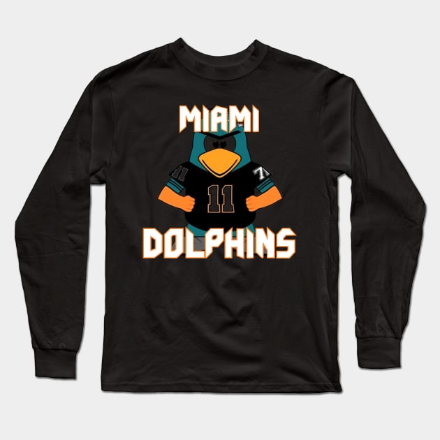 Miami Dolphins Long Sleeve T-Shirt by Pixy Official